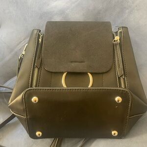 Lulus black leather backpack